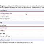 Google Webmaster Tools, HTML Suggestions tab